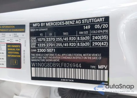 2020 Mercedes-Benz Glc 300 z USA, uszkodzony, nr VIN W1N0G8DB9LF826944